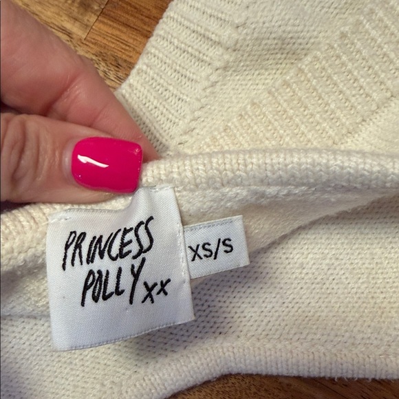 Princess Polly knit  Cream Bra Top Xsmall/Small - Picture 4 of 5